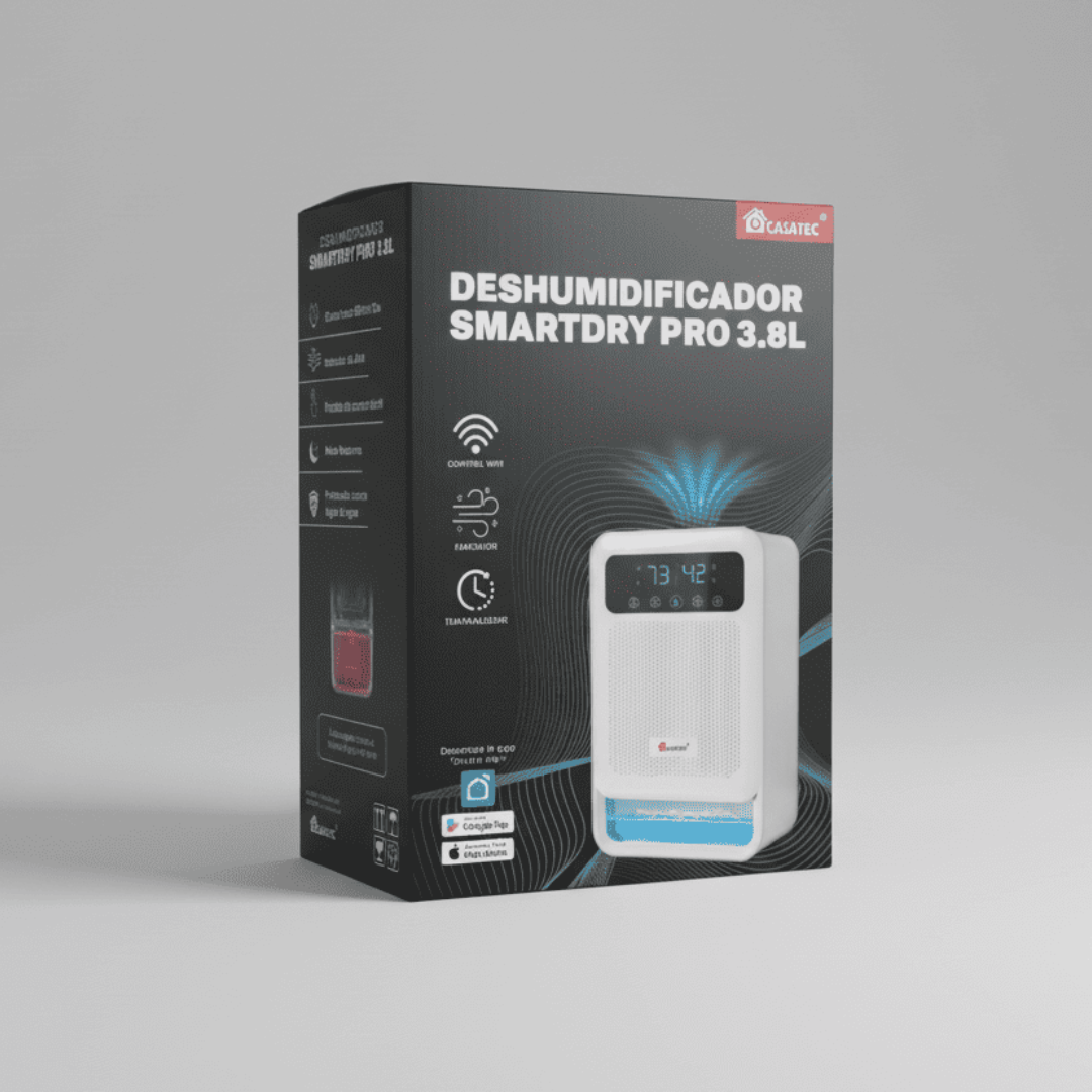 Deshumidificador Inteligente Casatec SmartDry Pro WiFi | Ionizador y 3.8 Litros