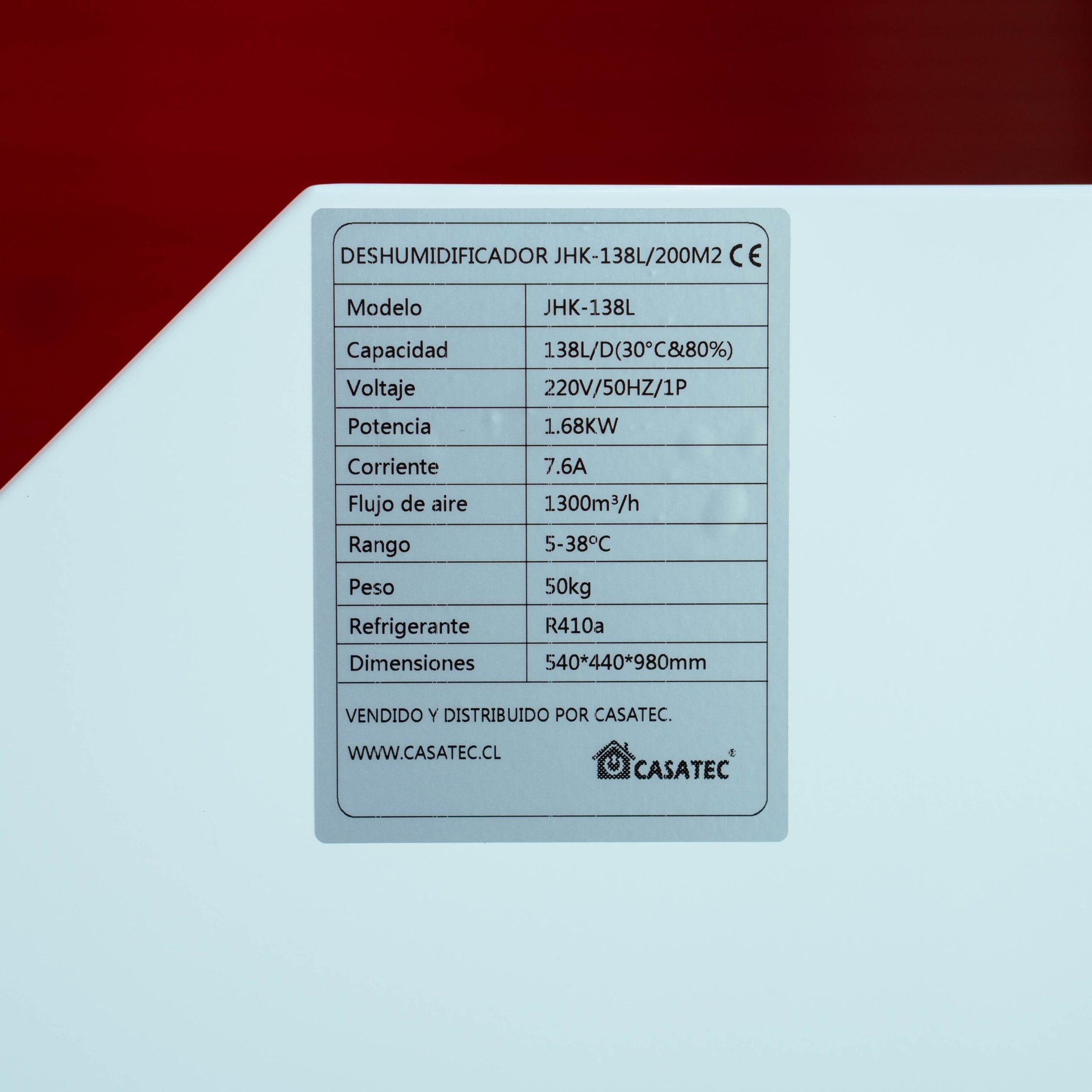 Deshumidificador Industrial Casatec JHK-138 | 138 Litros para 200 m²