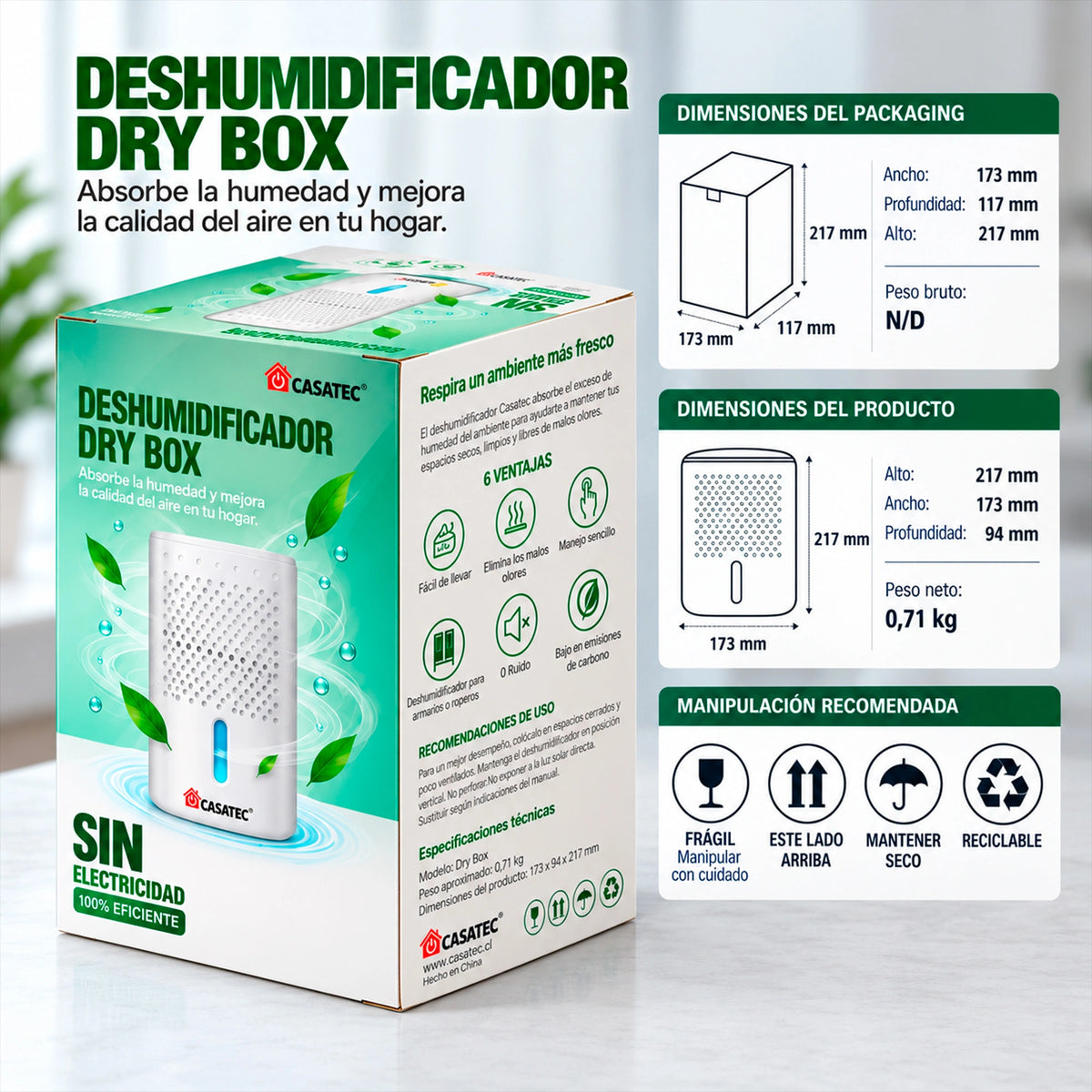 Deshumidificador Drybox Sin Electricidad