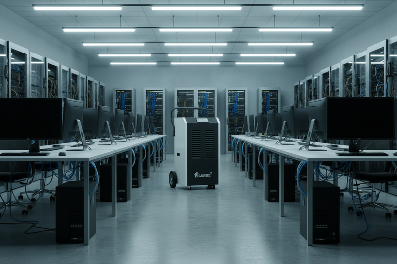 Deshumidificador en sala de computadoras - horizontal