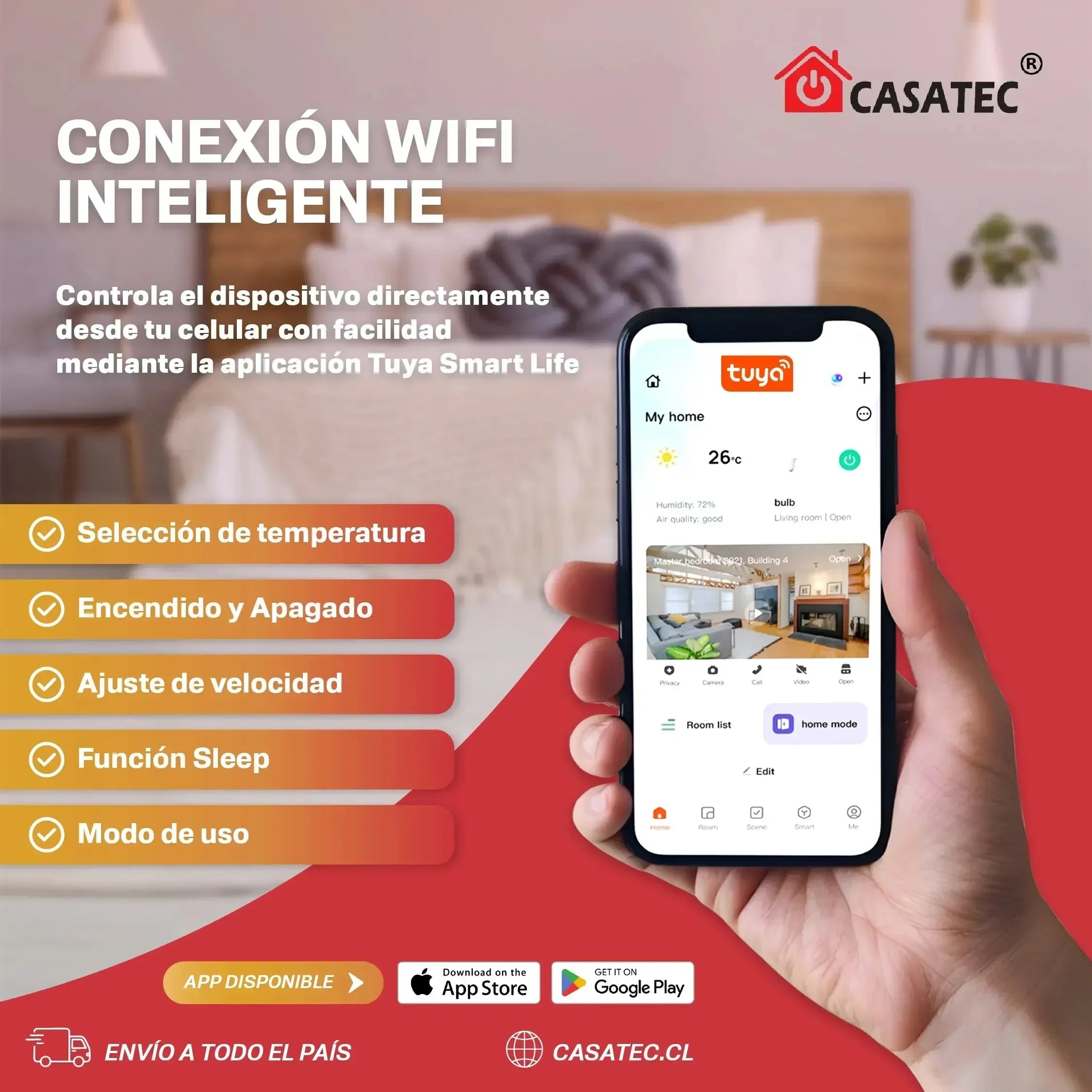 Aire Acondicionado ULTRADRY 500 | Portátil 4 en 1, 9000 BTU y Control WiFi Casatec Global, envíos internacionales.