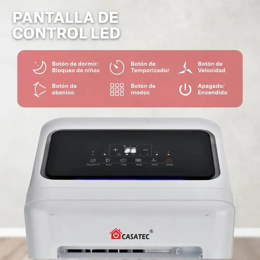 Aire Acondicionado ULTRADRY 500 | Portátil 4 en 1, 9000 BTU y Control WiFi Casatec Global, envíos internacionales.