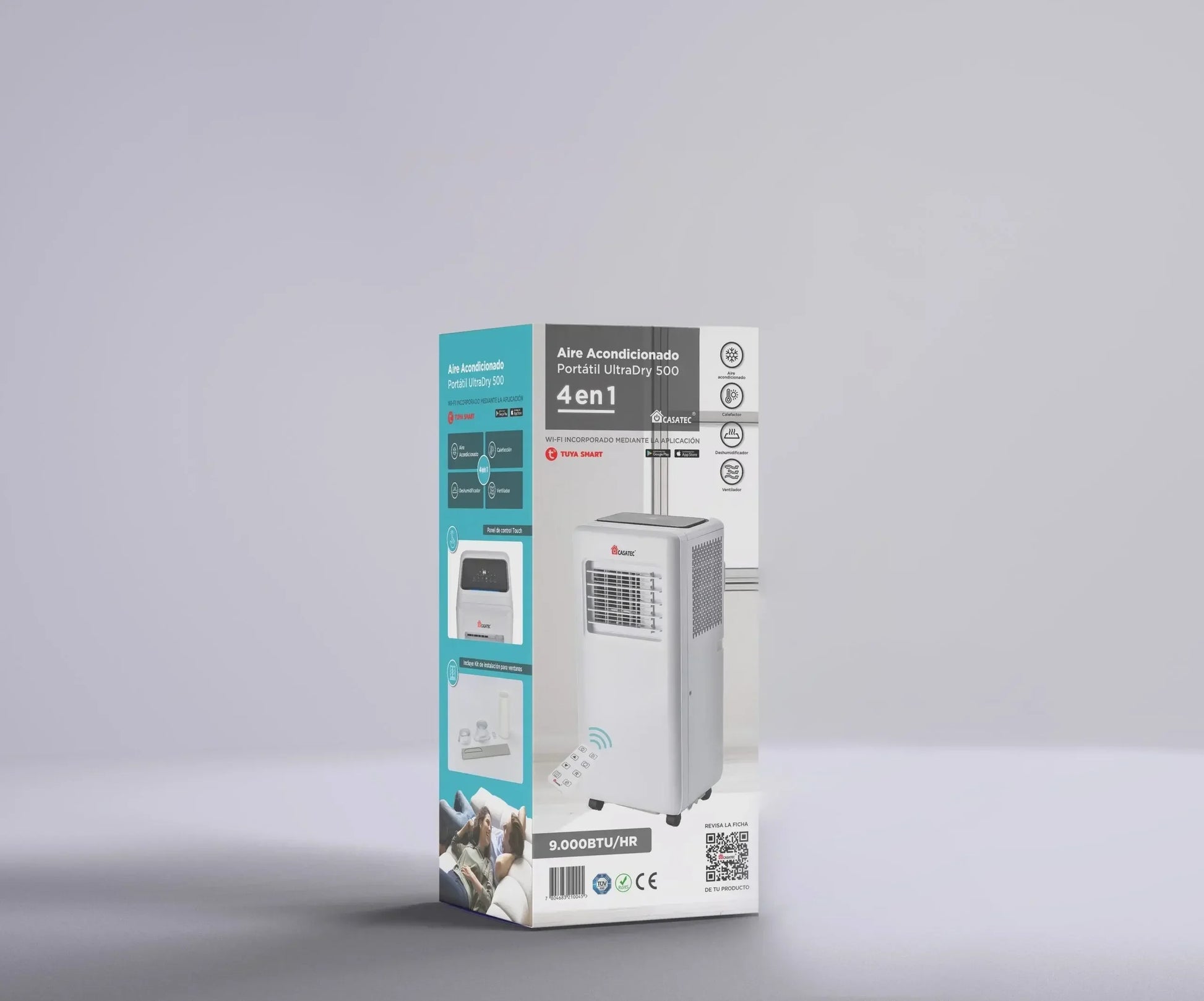 Aire Acondicionado ULTRADRY 500 | Portátil 4 en 1, 9000 BTU y Control WiFi Casatec Global, envíos internacionales.