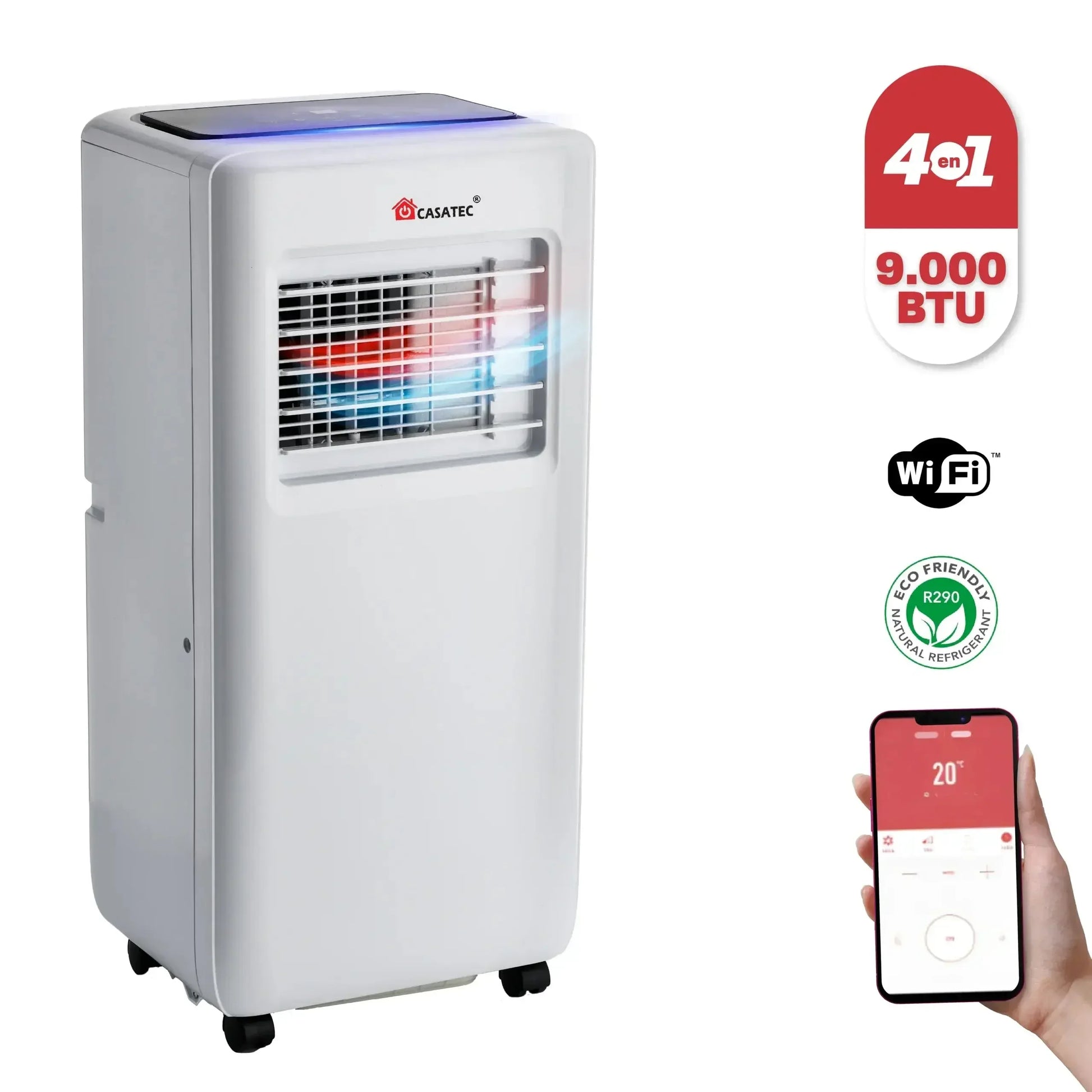 Aire Acondicionado ULTRADRY 500 | Portátil 4 en 1, 9000 BTU y Control WiFi Casatec Global, envíos internacionales.